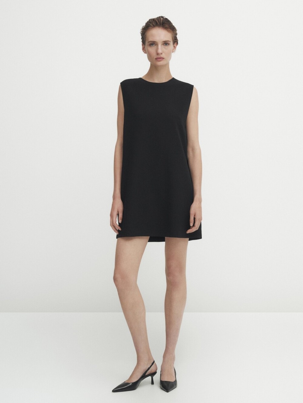 Massimo Dutti Sleeveless Mini Dress Black